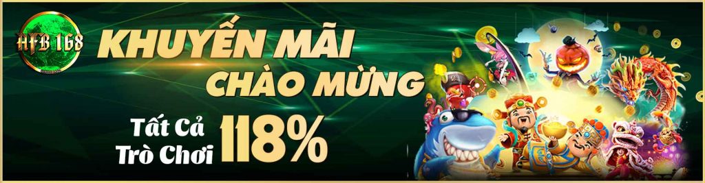 KHUYẾN MÃI CHÀO MỪNG TẤT CẢ TRÒ CHƠI 118% AFB168